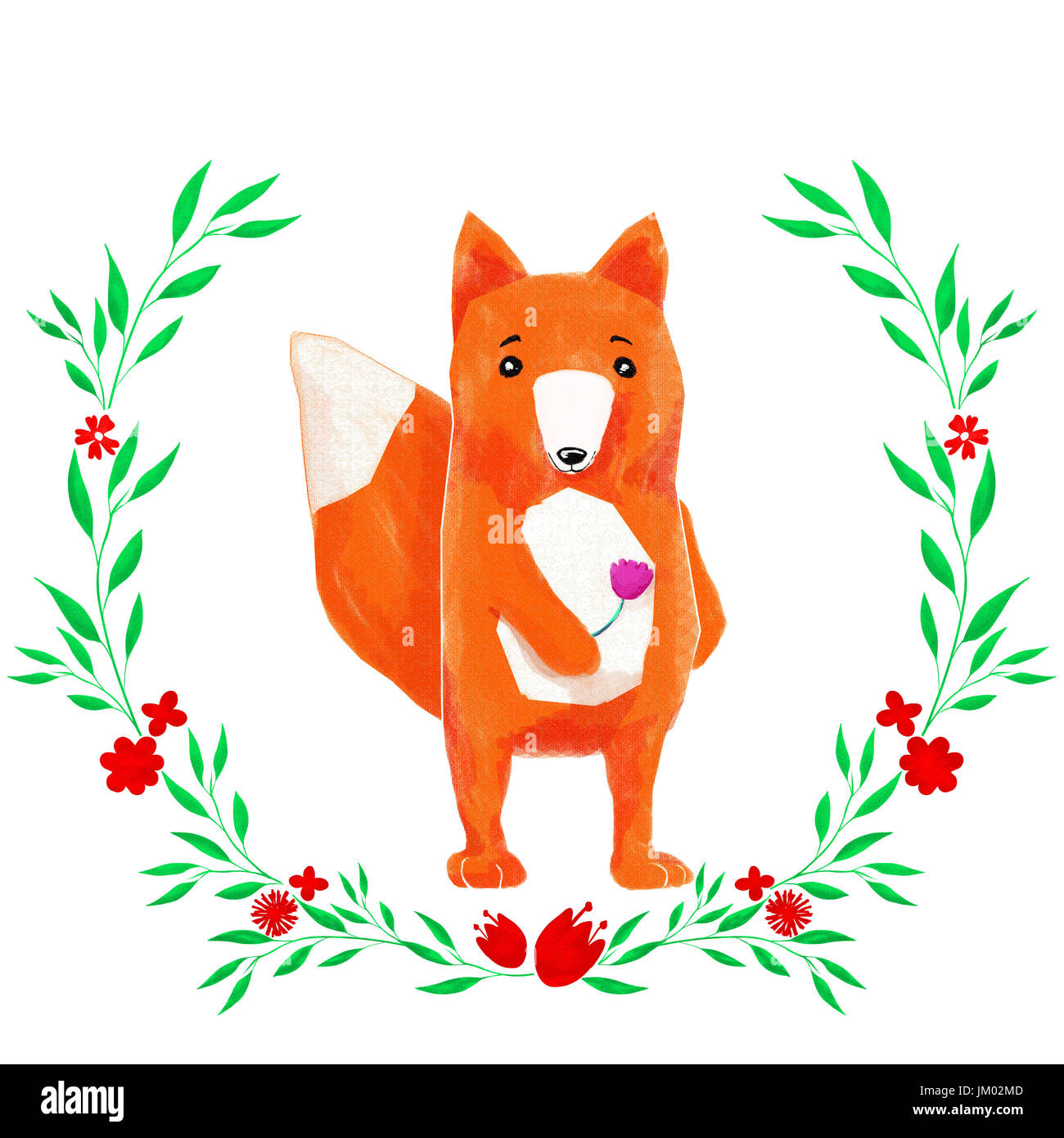 Bebe Renard Dessin Aquarelle Banque D Image Et Photos Alamy