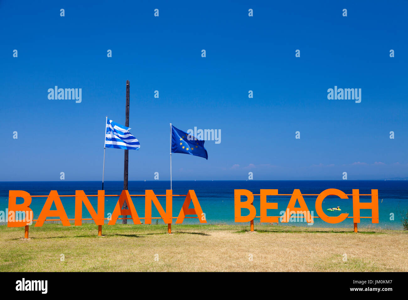 Célèbre plage de Banana,l'île de Zakynthos, Grèce Banque D'Images