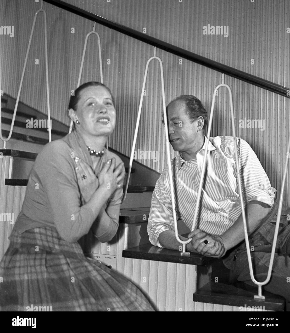 Acteurs et Actrices Deutscher Werner Hinz à Hamburg, Deutschland 1950er Jahre. L'acteur allemand Werner Hinz à Hambourg, Allemagne 1950. Banque D'Images