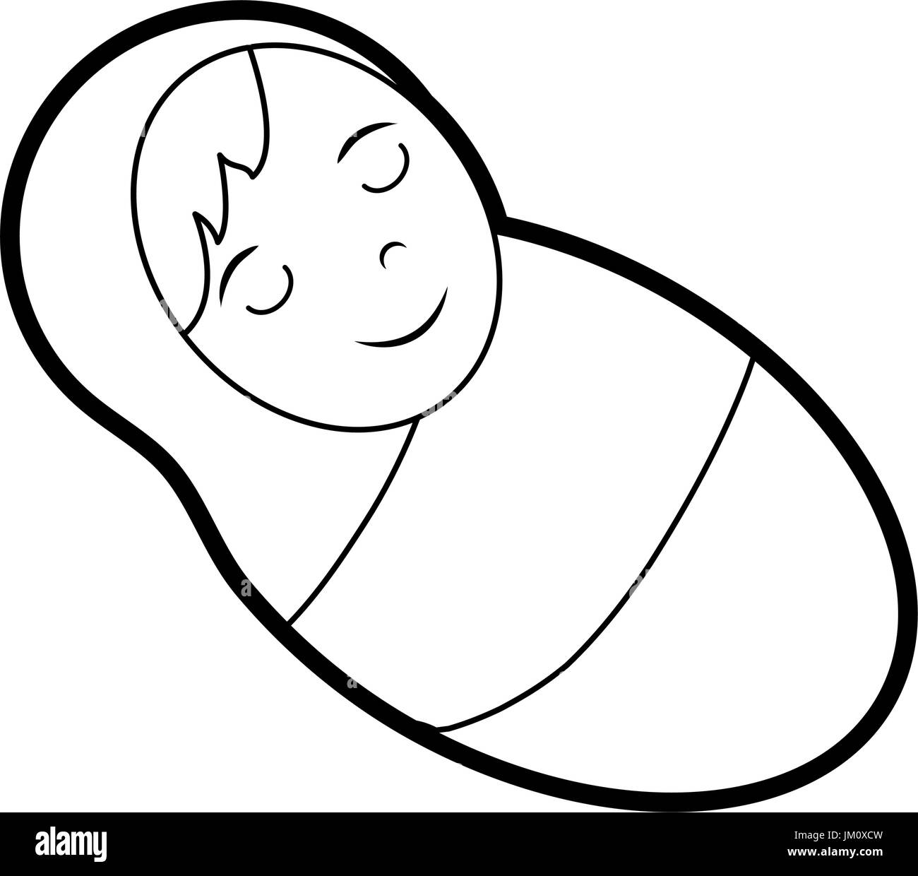 Mignon bébé Jésus cartoon Illustration de Vecteur