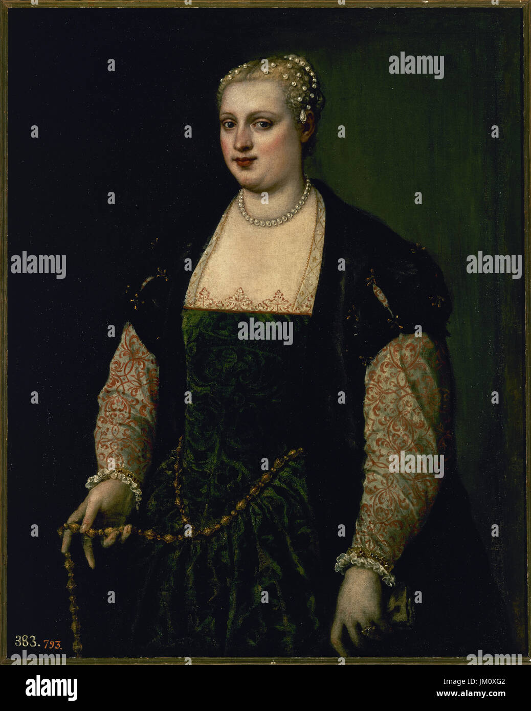 Paolo Veronese (1528-1588). Peintre italien. Portrait de Lavinia Vecellio, ca.1560. Musée du Prado. Madrid. L'Espagne. Banque D'Images