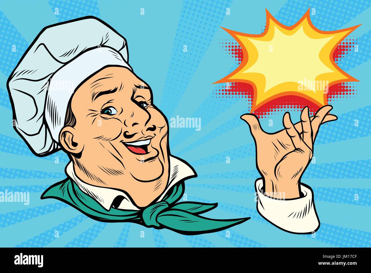 Chef holding hand gesture Illustration de Vecteur