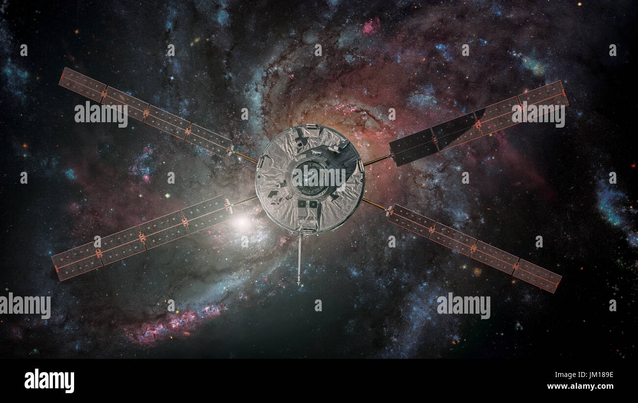 L'Agence spatiale européenne d'Automated Transfer Vehicle-4 s'approche de la Station spatiale internationale. Banque D'Images