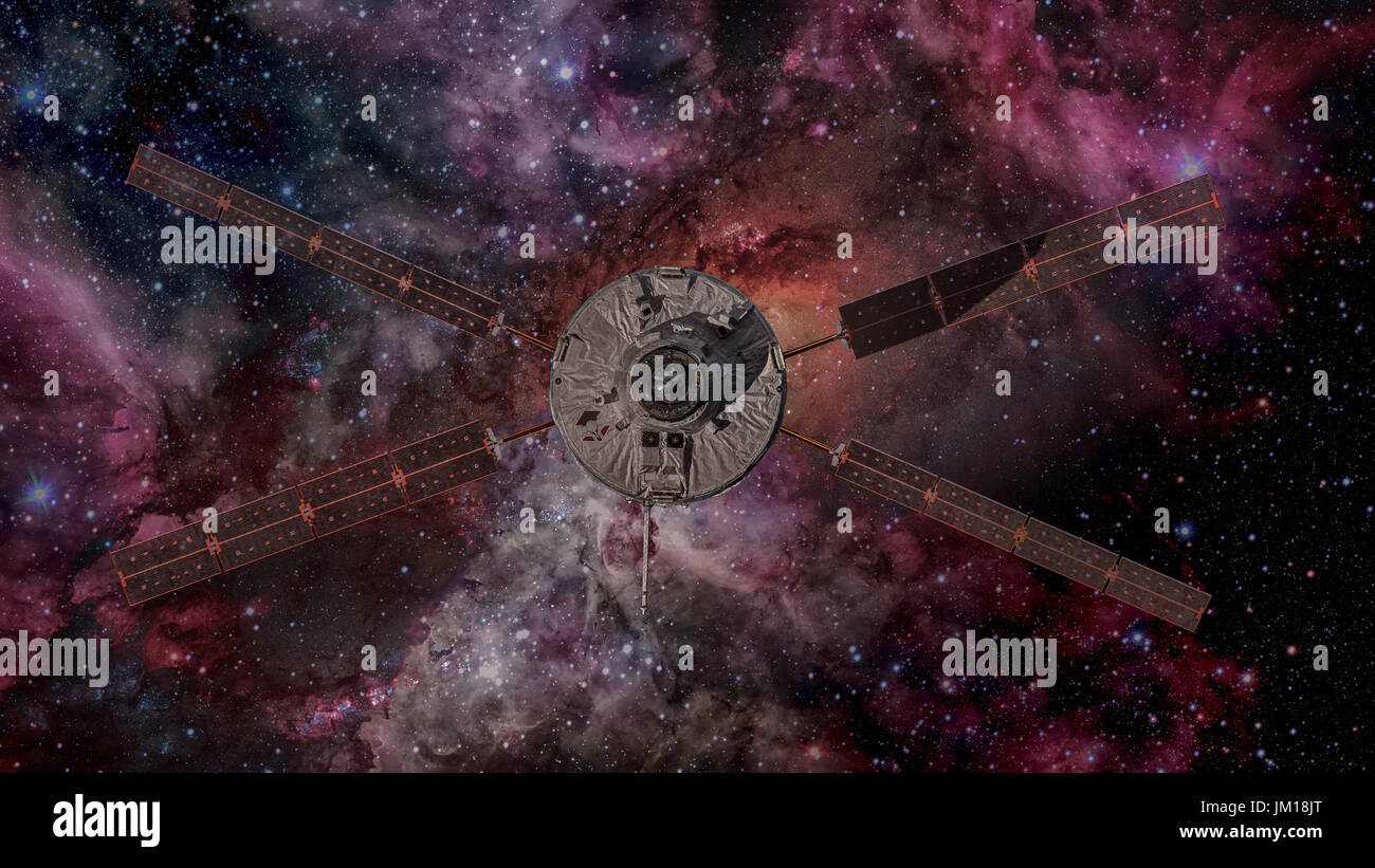 L'Agence spatiale européenne d'Automated Transfer Vehicle-4 Albert Einstein s'approche de la Station spatiale internationale. Banque D'Images