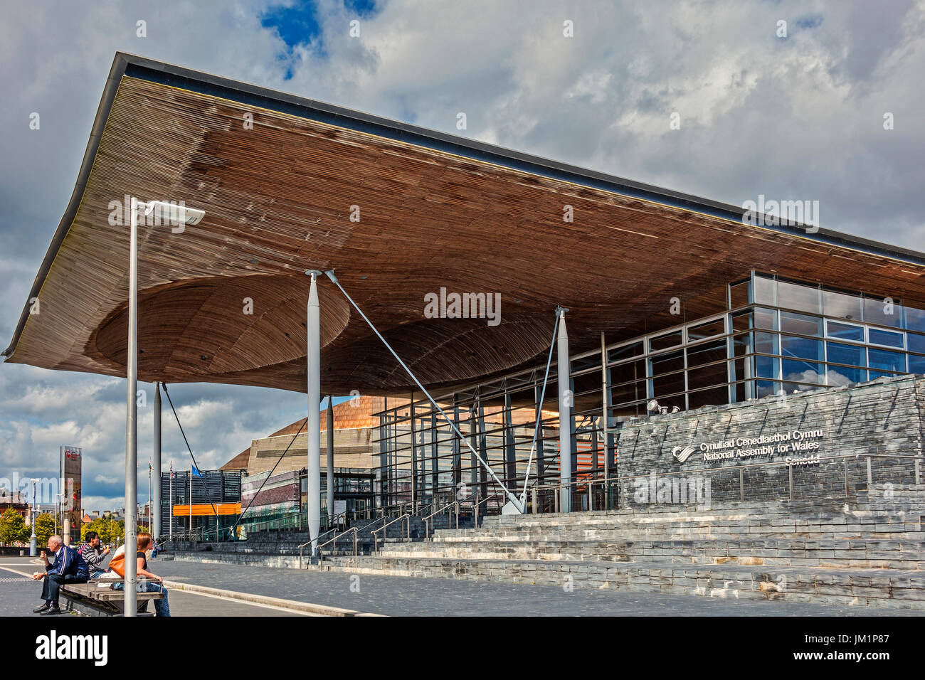 Assemblée nationale du Pays de Galles Cardiff Bay Construction UK Banque D'Images