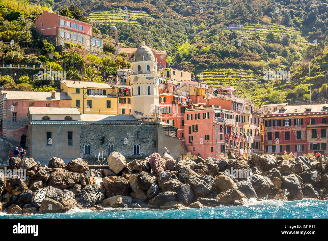 La partie du village de Vernazza La Spezia, Cinque Terre, ligurie, italie Banque D'Images