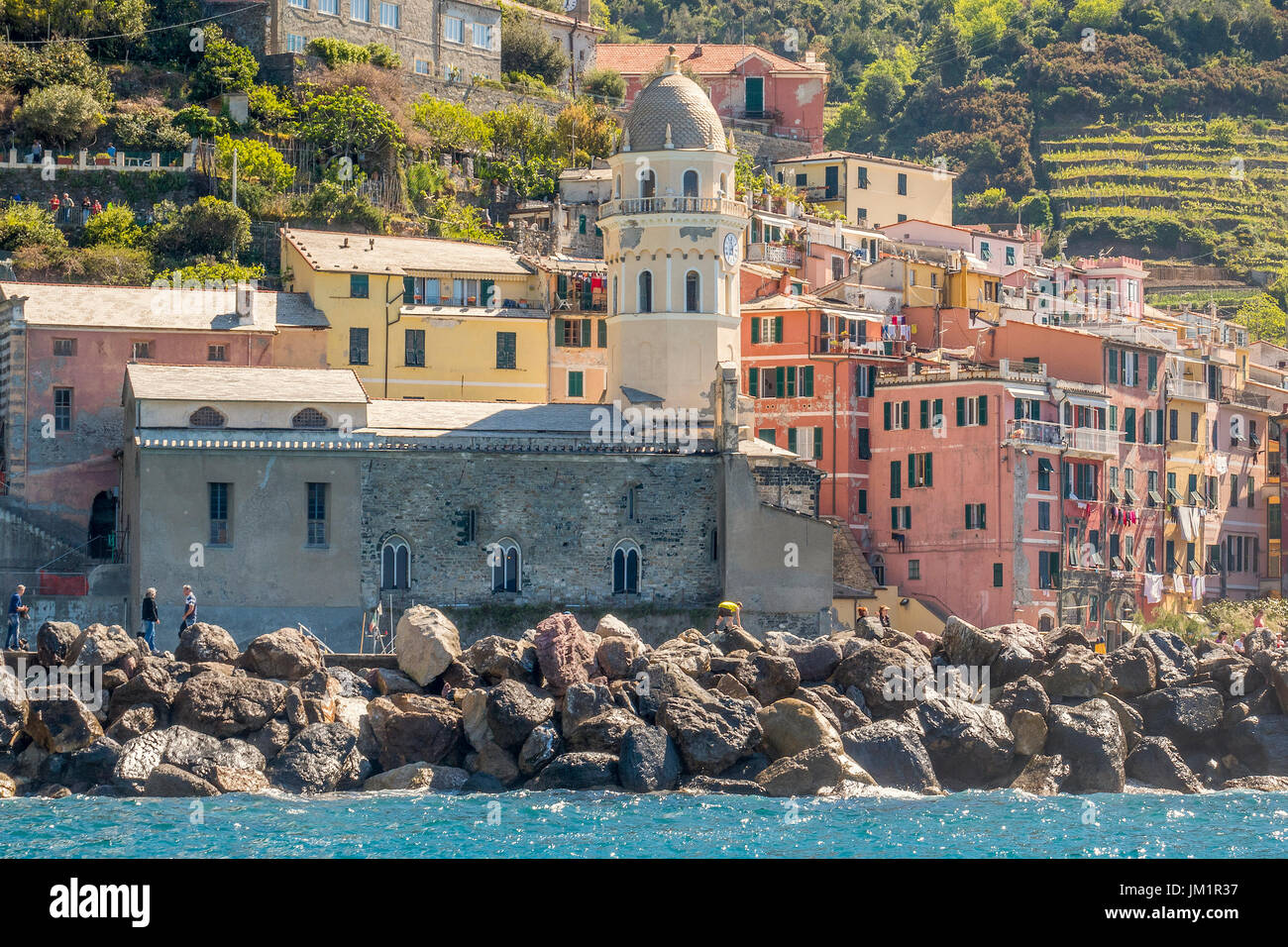 La partie du village de Vernazza La Spezia, Cinque Terre, ligurie, italie Banque D'Images