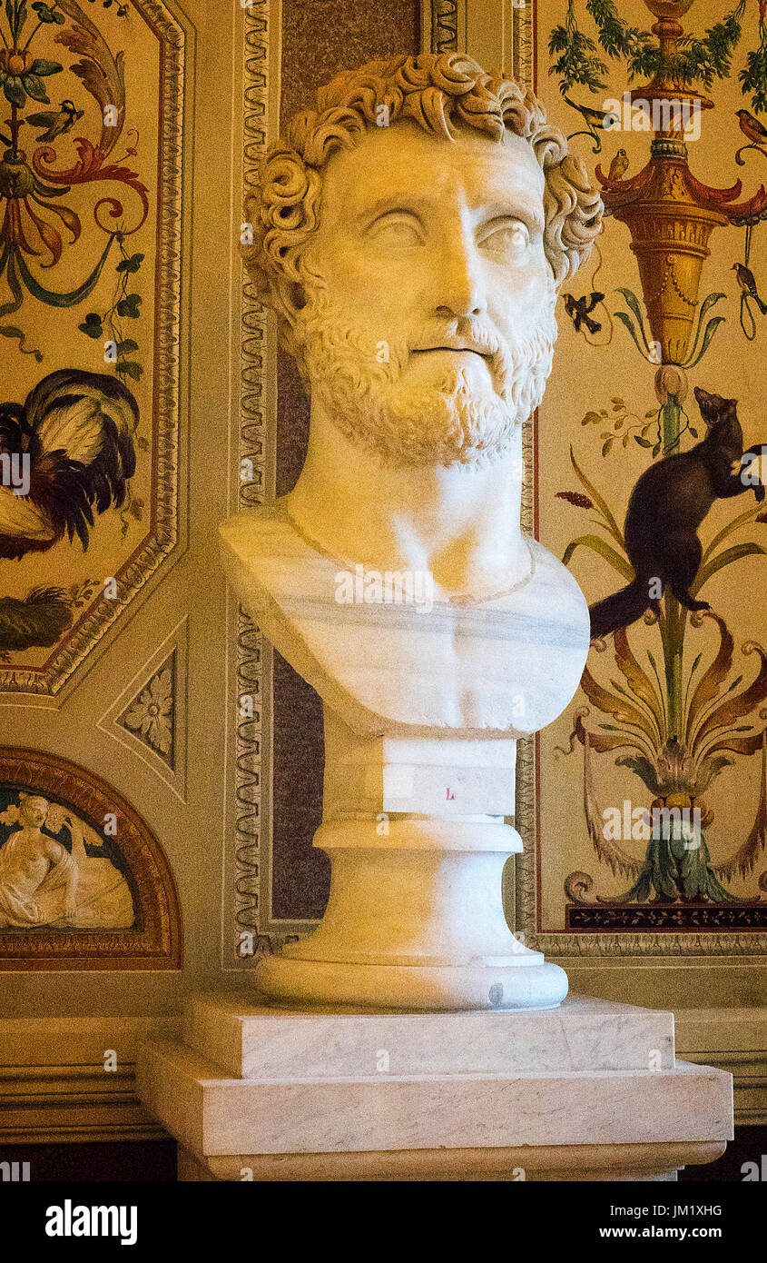 Buste dans le Villa Borghese Banque D'Images