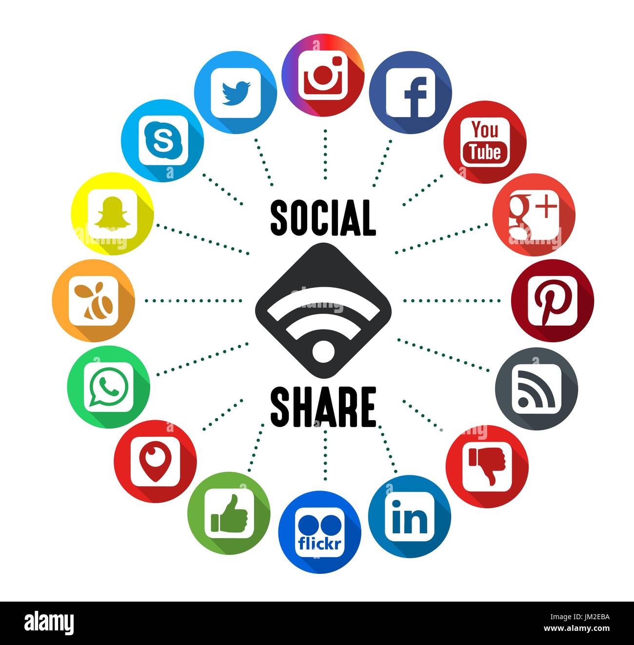 Action sociale Les icônes avec fond blanc Illustration de Vecteur