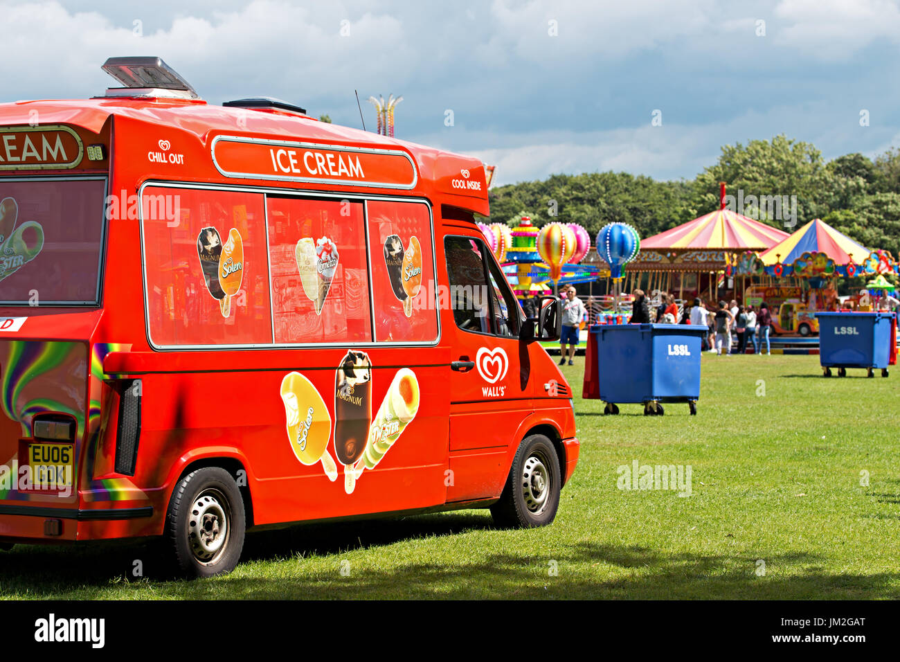 Wall's ice cream van mis en place à la Liverpool International Music Festival à Sefton Park Liverpool 2017 Banque D'Images