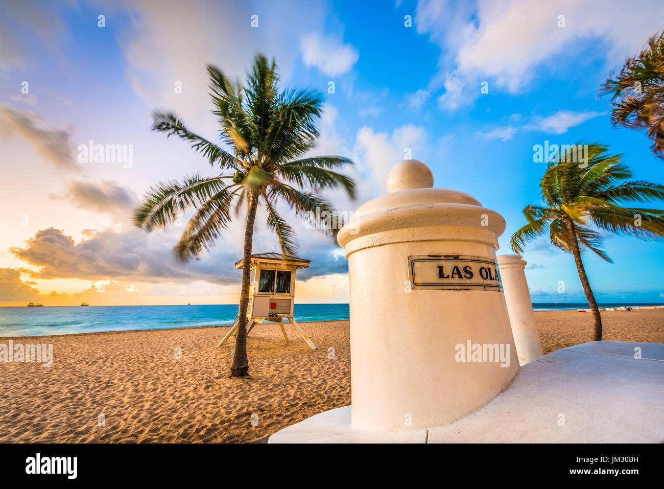 Fort Lauderdale, Floride, USA sur la plage. Banque D'Images