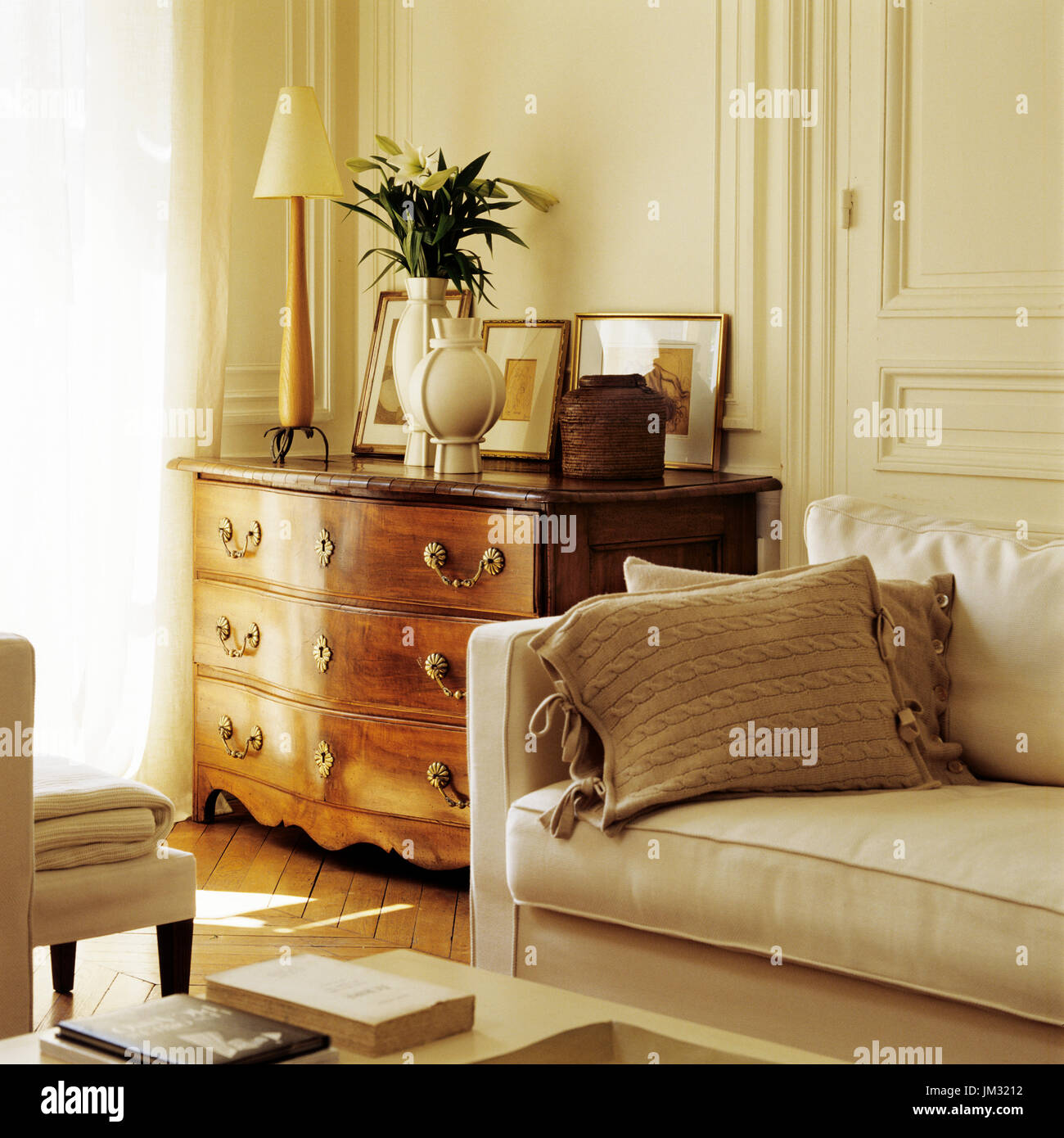Salon de style rustique Banque D'Images