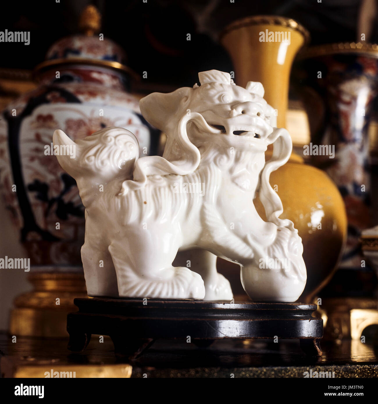Sculpture dragon oriental Banque D'Images