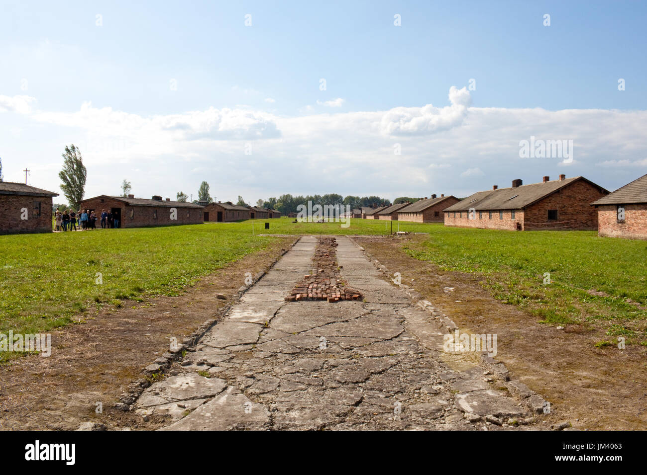 Auschwitz-Birkenau camp de concentration, la Pologne. Banque D'Images
