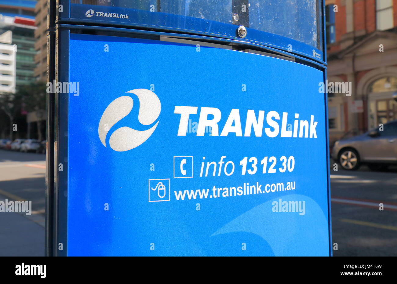 Translink signer à Brisbane en Australie. Translink est un organisme du ministère des Transports et Routes principales introduites par le Gouvernement du Queensland Banque D'Images