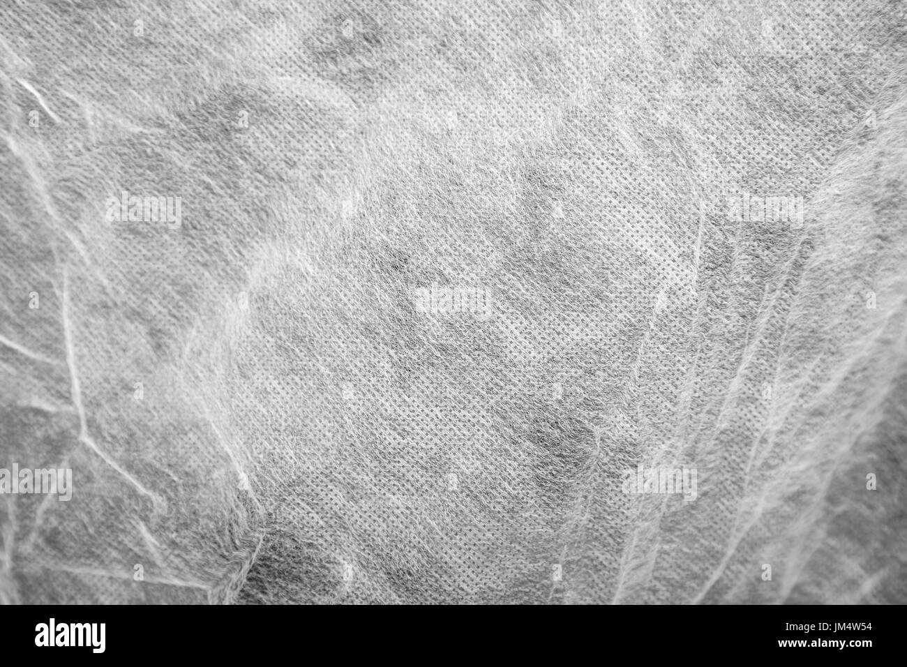 Close-up d'une gaze blanc abstract background texture avec le dégradé en noir et blanc. Banque D'Images