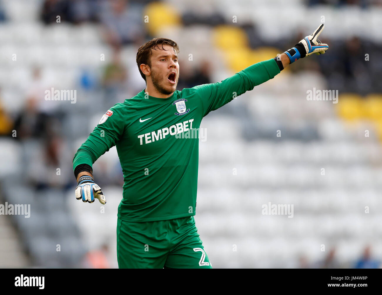 Chris Maxwell, gardien de but de Preston North End, lors du match amical d'avant-saison à Deepdale, Preston. APPUYEZ SUR ASSOCIATION photo. Date de la photo: Mardi 25 juillet 2017. Voir PA Story SOCCER Preston. Le crédit photo devrait se lire: Martin Rickett/PA Wire. RESTRICTIONS : aucune utilisation avec des fichiers audio, vidéo, données, listes de présentoirs, logos de clubs/ligue ou services « en direct » non autorisés. Utilisation en ligne limitée à 75 images, pas d'émulation vidéo. Aucune utilisation dans les Paris, les jeux ou les publications de club/ligue/joueur unique. Banque D'Images