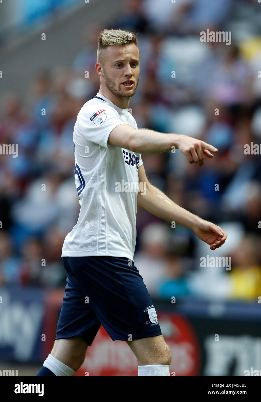 Kevin O'Connor de Preston North End lors du match amical d'avant-saison à Deepdale, Preston. APPUYEZ SUR ASSOCIATION photo. Date de la photo: Mardi 25 juillet 2017. Voir PA Story SOCCER Preston. Le crédit photo devrait se lire: Martin Rickett/PA Wire. RESTRICTIONS : aucune utilisation avec des fichiers audio, vidéo, données, listes de présentoirs, logos de clubs/ligue ou services « en direct » non autorisés. Utilisation en ligne limitée à 75 images, pas d'émulation vidéo. Aucune utilisation dans les Paris, les jeux ou les publications de club/ligue/joueur unique. Banque D'Images