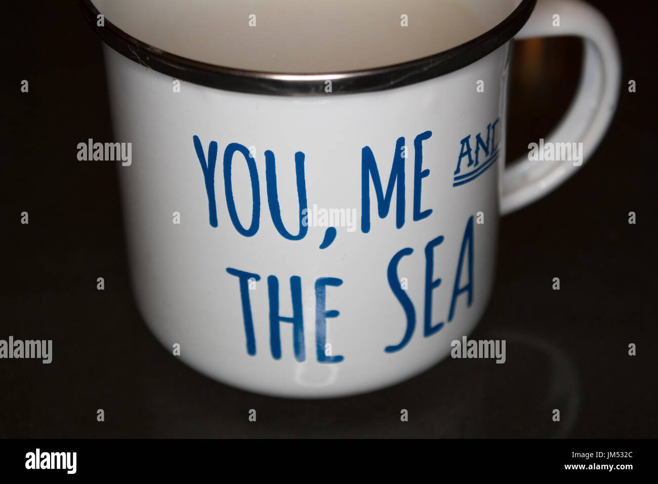 Mug thème mer romantique Banque D'Images