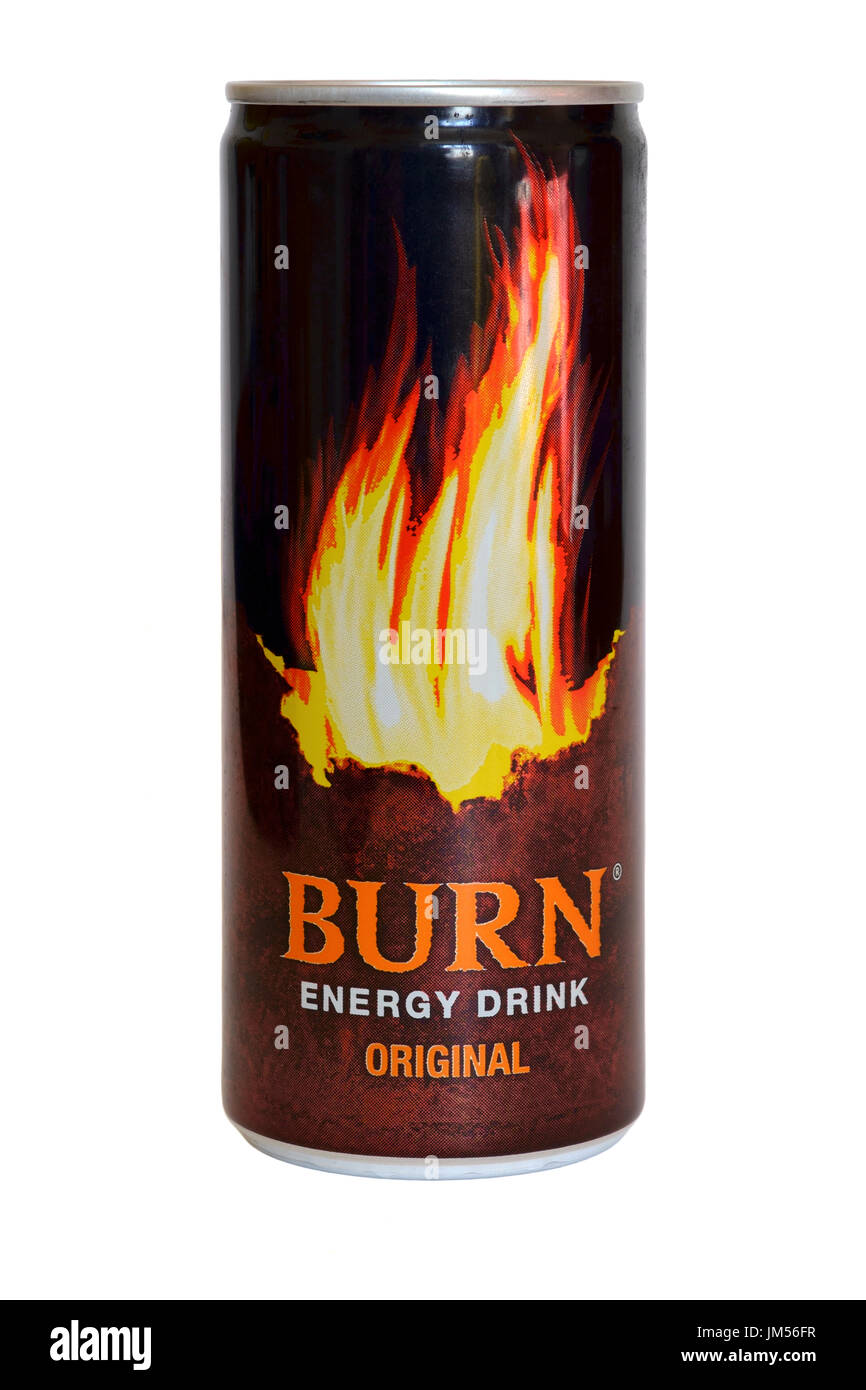 Energy drink nommé burn Banque D'Images