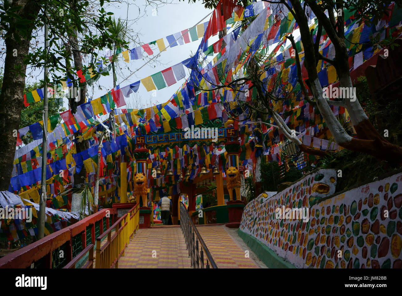 Saisie de Mahakal temple sur la colline de l'Observatoire, Dajeeling, Bengale occidental, Inde Banque D'Images