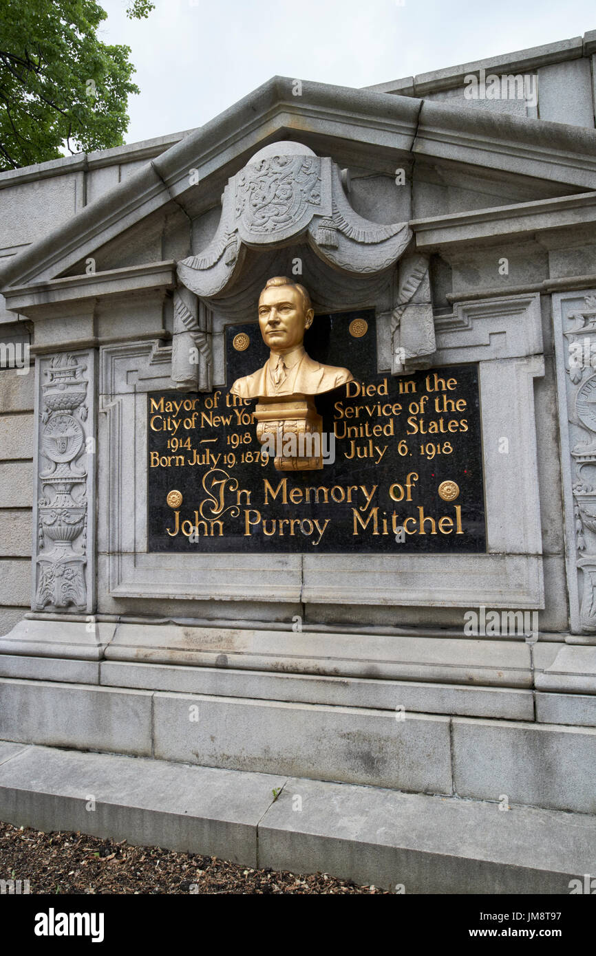 John purroy mitchel central Memorial Park New York USA Banque D'Images