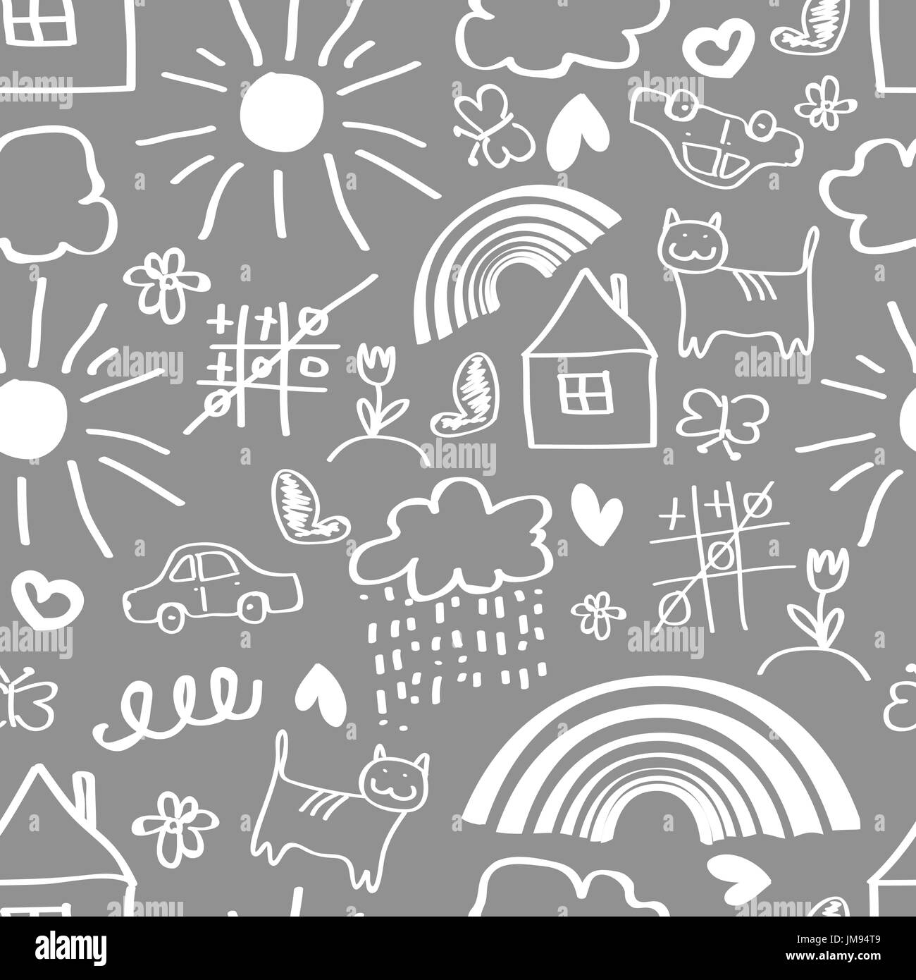 Arrière-plan de peinture pour les enfants, un dessin d'enfant motif transparent Illustration de Vecteur