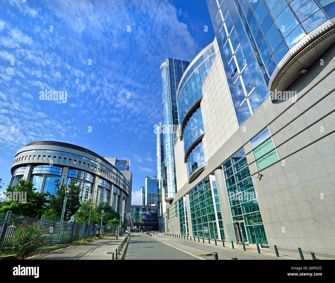 Bruxelles, Belgique. Bâtiment du Parlement européen Banque D'Images