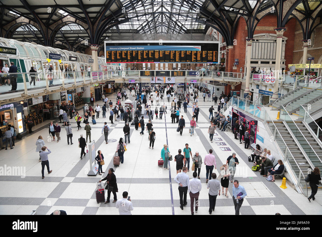 La gare de Liverpool Street London Banque D'Images