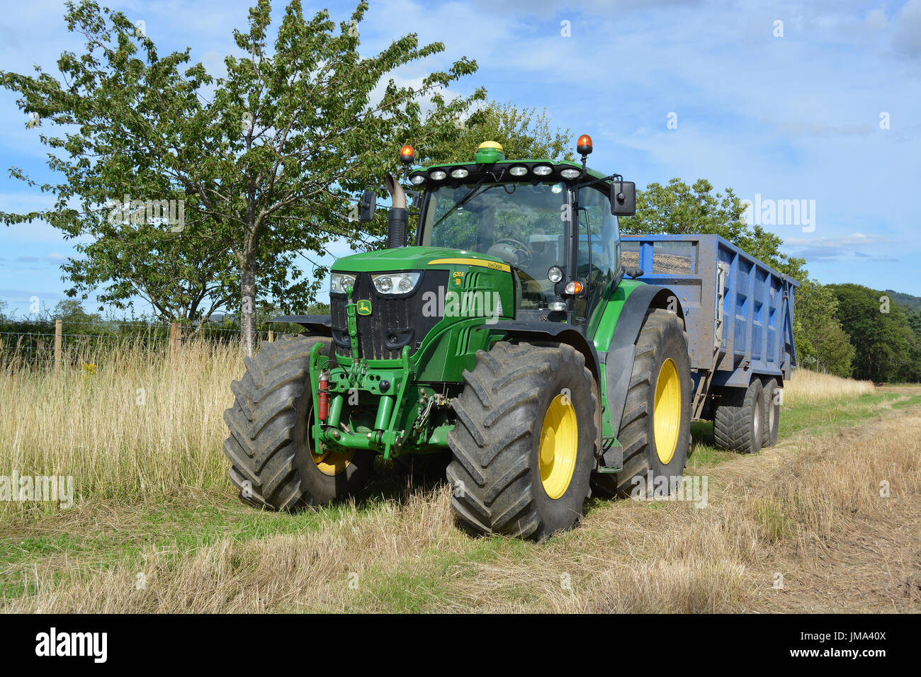 Tracteur John Deere 6210R Banque D'Images