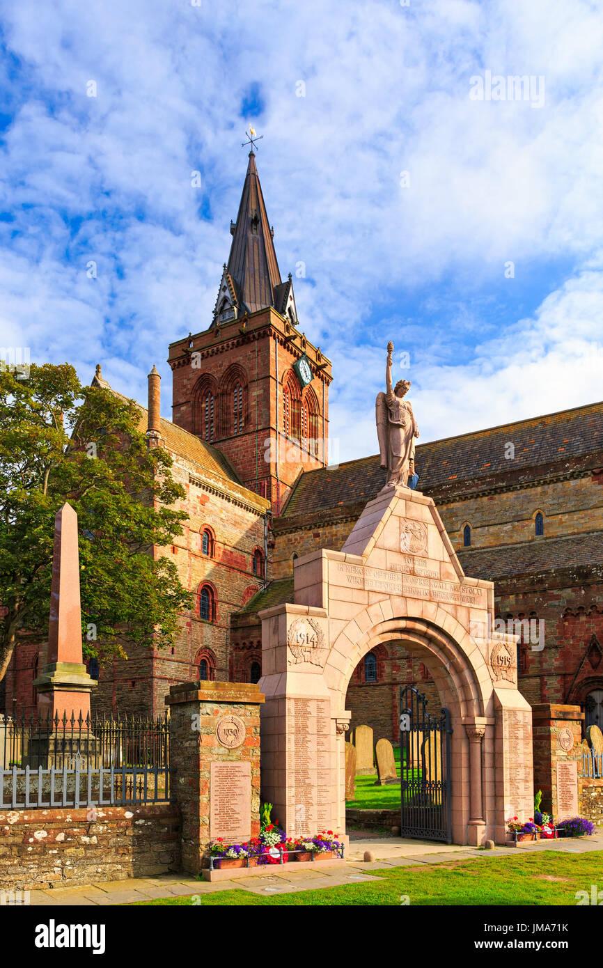 St Magnus Cathedral, Kirkwall, Orkney ville Mainland, Ecosse, Royaume-Uni Banque D'Images