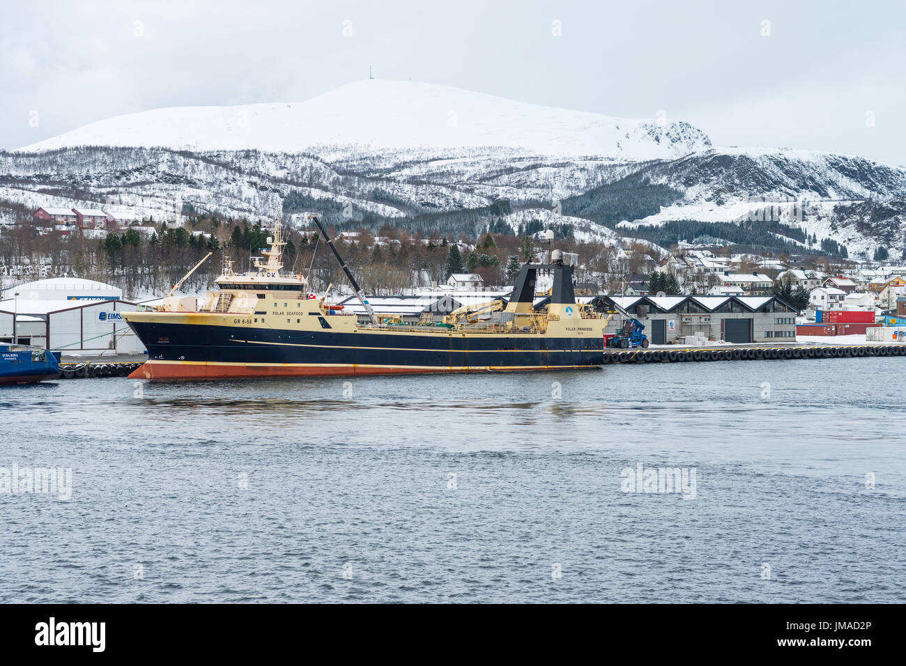 Chalutier Polar Princess, une partie de la flotte de la mer polaire, accosté à Sortland, comté de Nordland, en Norvège. Banque D'Images