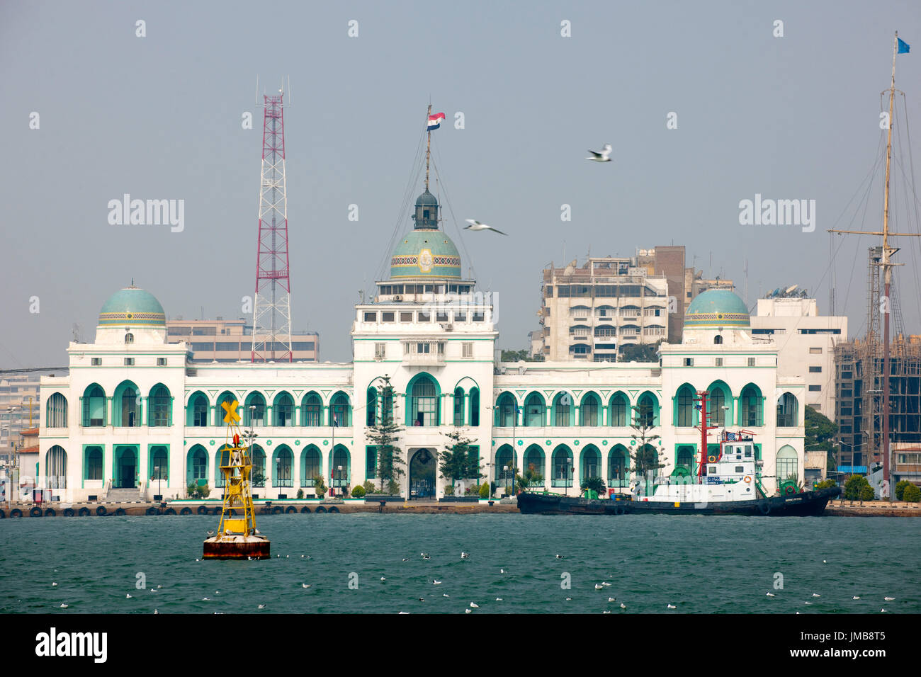 Aegypten, Port Said, das im Stil erbaute maurischen Gebäude der Kanalverwaltung Banque D'Images
