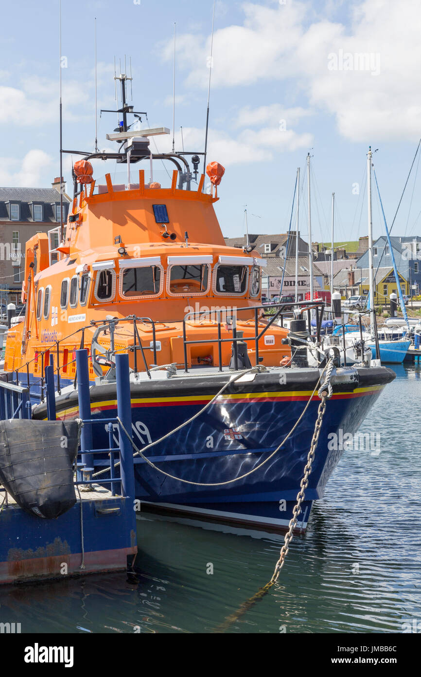 De sauvetage de la RNLI au Port de Campbeltown, péninsule de Kintyre, côte ouest de l'Ecosse, Royaume-Uni Banque D'Images