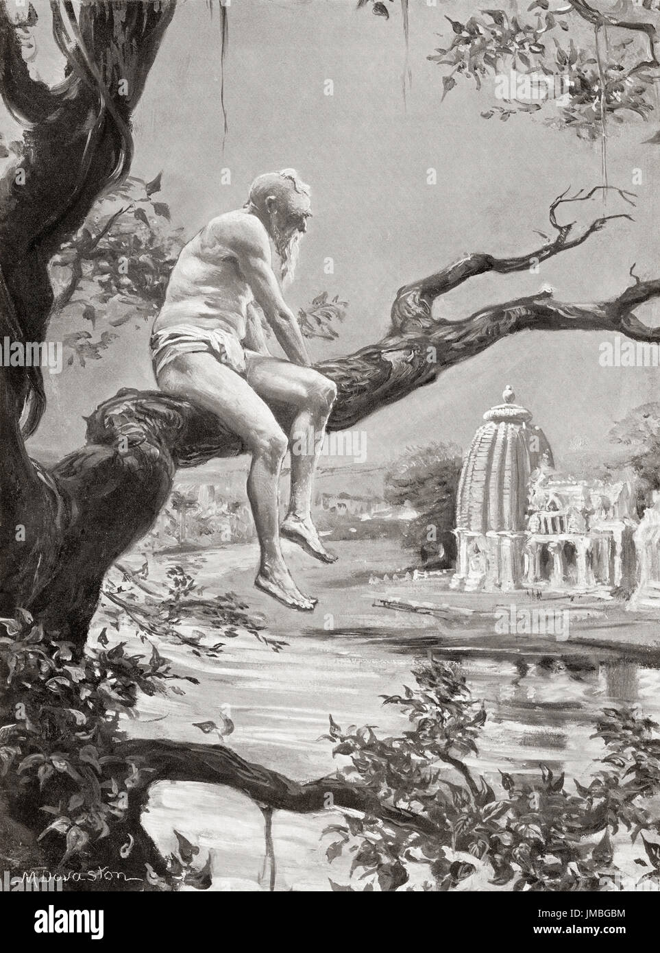 Vue d'artiste de Dhanga à la fin de son règne, après avoir vécu à plus de cent ans, il abandonne son corps à la confluence de la rivière Yamuna et du Gange. Dhanga, régna c. Annonce Dhaṇgadeva 950-999, aka. Roi de la dynastie Chandela de l'Inde. Après la peinture de Margaret Dovaston (1884-1954). L'histoire de Hutchinson de l'ONU, publié en 1915. Banque D'Images Vue d'artiste de Dhanga à la fin de son règne, après avoir vécu à plus de cent ans, il abandonne son corps à la confluence de la rivière Yamuna et du Gange. Dhanga, régna c. Annonce Dhaṇgadeva 950-999, aka. Roi de la dynastie Chandela de l'Inde. Après la peinture de Margaret Dovaston (1884-1954). L'histoire de Hutchinson de l'ONU, publié en 1915. Banque D'Images