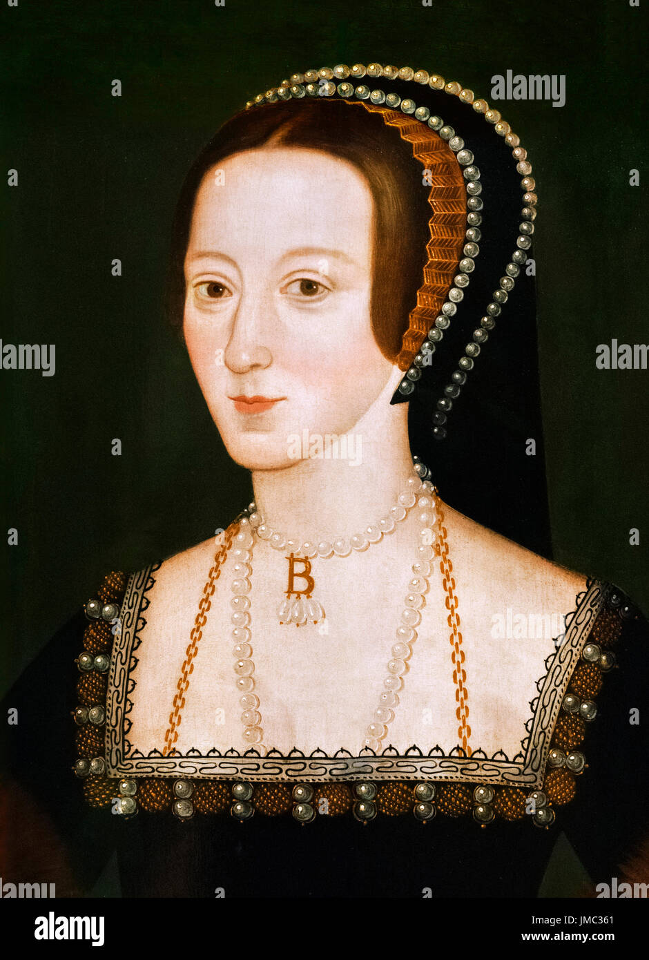 Anne Boleyn. Portrait de la deuxième femme du roi Henry VIII d'Angleterre, par un artiste inconnu c.1534 Banque D'Images
