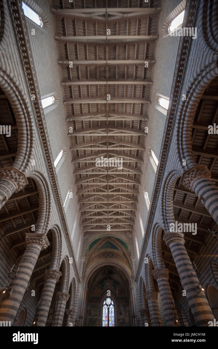 Intérieur de la cathédrale d'Orvieto, Italie Banque D'Images