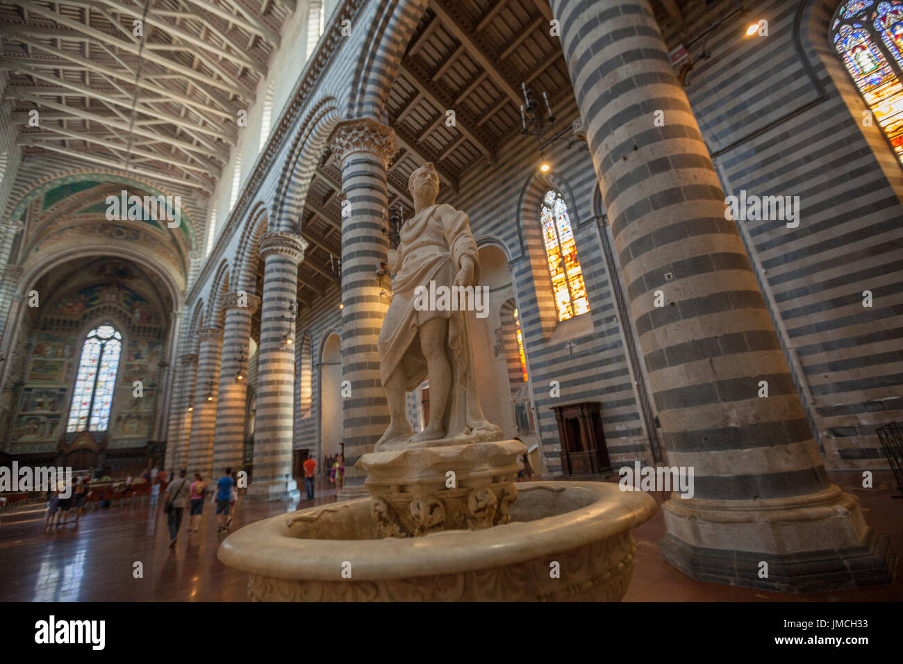 Intérieur de la cathédrale d'Orvieto, Italie Banque D'Images