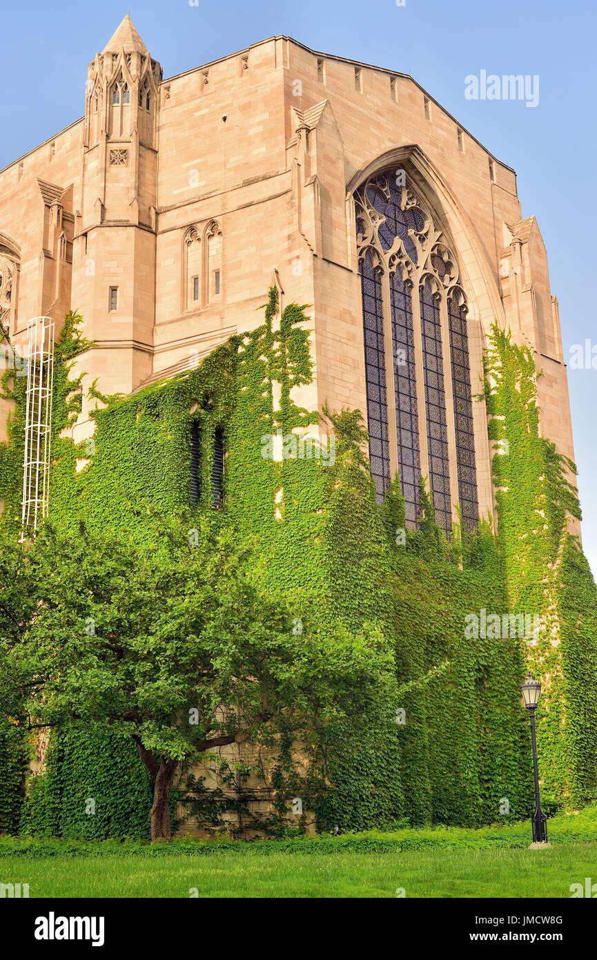 Le Rockefeller Memorial Chapel sur le campus de l'Université de Chicago. Construit en 1928 et nommé en l'honneur de John D. Rockefeller. Chicago, Illinois, USA. Banque D'Images