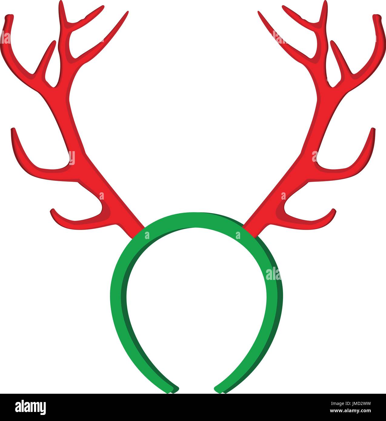 Masque de renne. Cornes de renne de noël drôle illustration vectorielle. Illustration de Vecteur