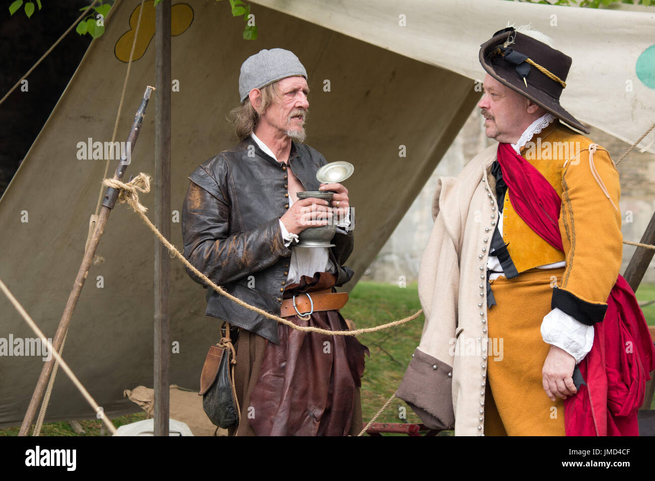 English Civil War re-enactment à Newark on Trent Château Banque D'Images