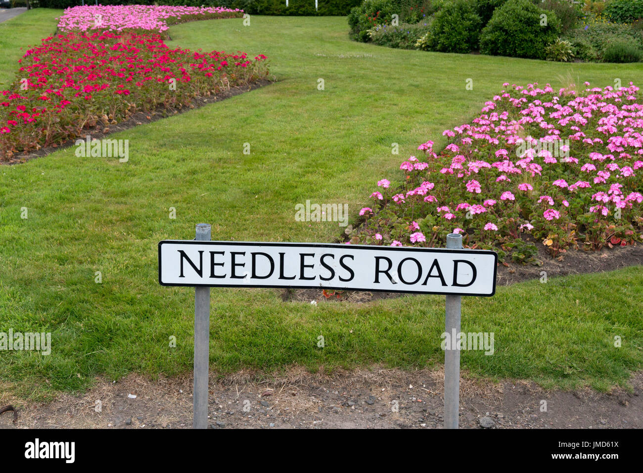 Il va sans le nom de la route plate, Perth, Ecosse Banque D'Images