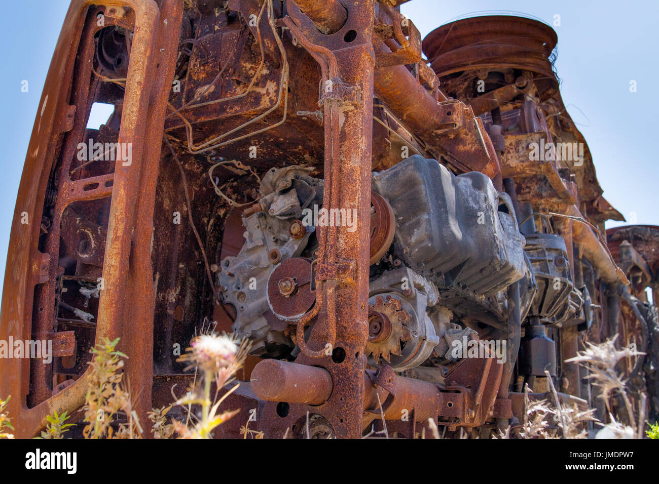 Une voiture à un cliché Banque D'Images