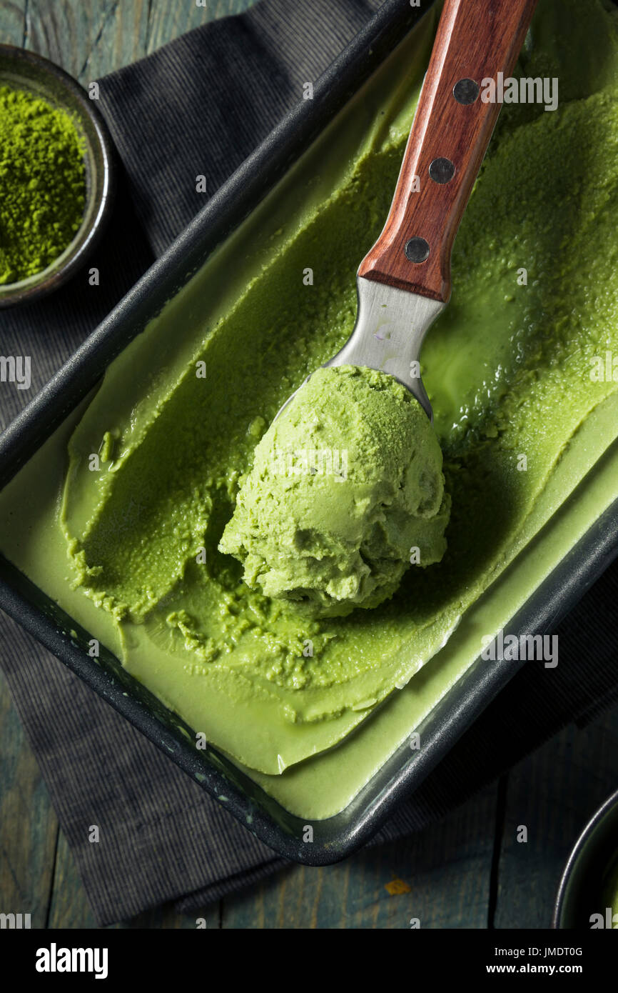 Grean maison Glace Matcha Thé prêt à manger Banque D'Images