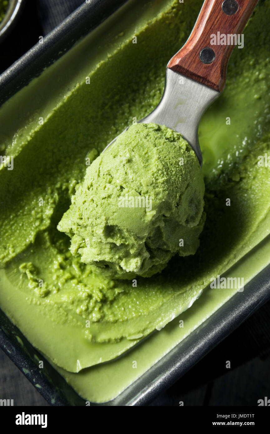 Grean maison Glace Matcha Thé prêt à manger Banque D'Images
