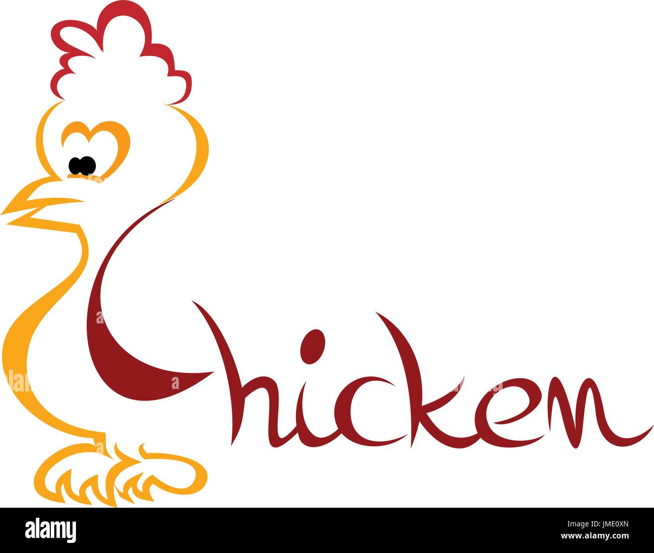 Symbole de poulet Illustration de Vecteur