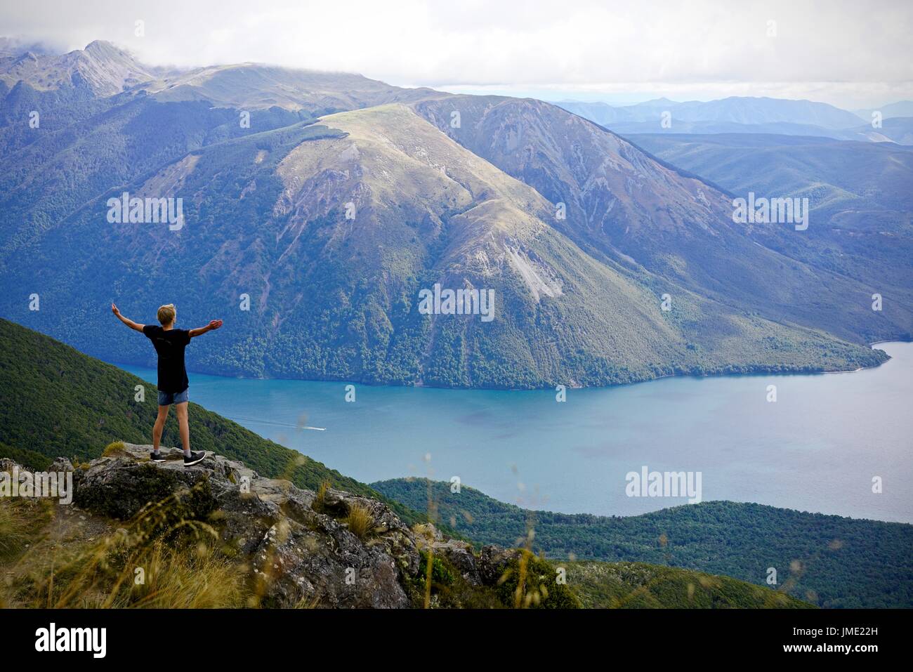 Parc national des lacs Nelson, Nelson - Nouvelle Zélande 19/07/2016 : la découverte de la célèbre parc national des lacs nelson pendant la saison d'hiver. Banque D'Images