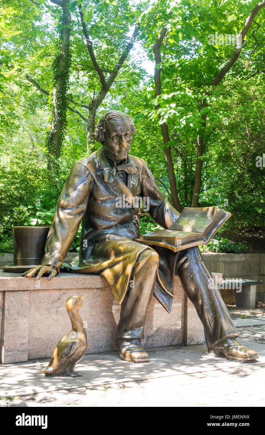 Hans Christian Andersen charmante statue en bronze sculpture par
