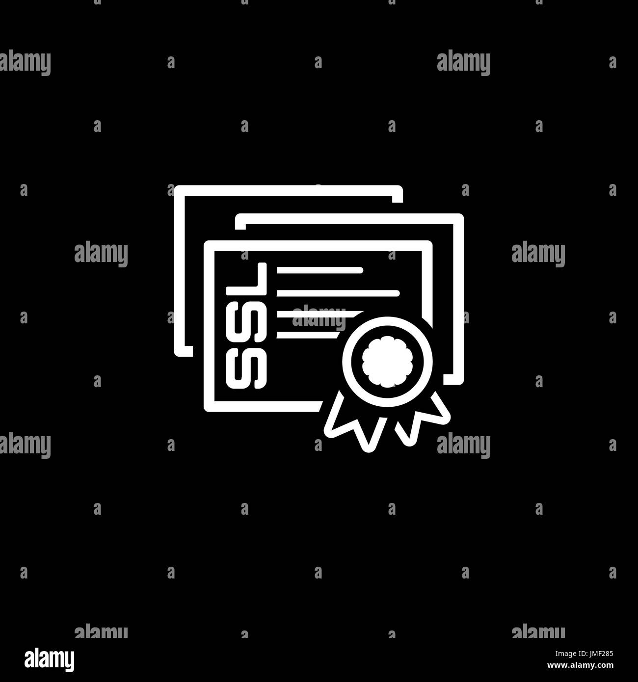 L'icône des Certificats SSL. Modèle plat. Illustration de Vecteur