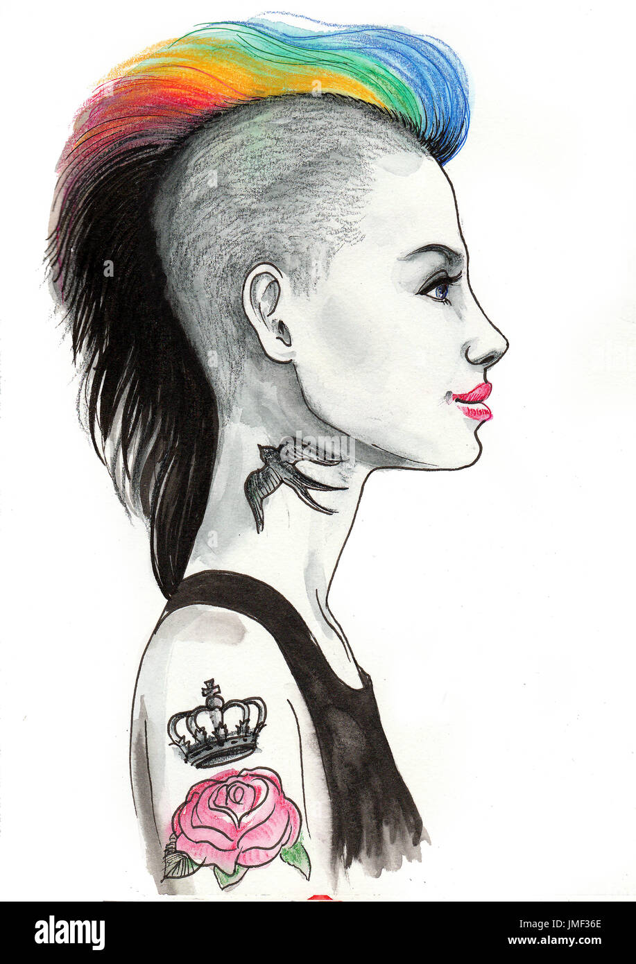 Fille punk Banque D'Images